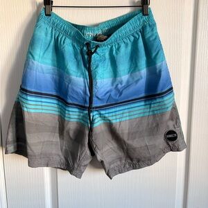 O'Neill Turquoise and Gray Board Shorts
